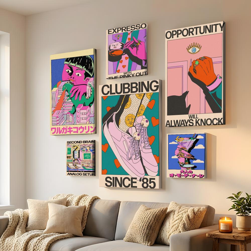 Home Decor Y2K - Peinture murale encadrée Azaazelus y2k style