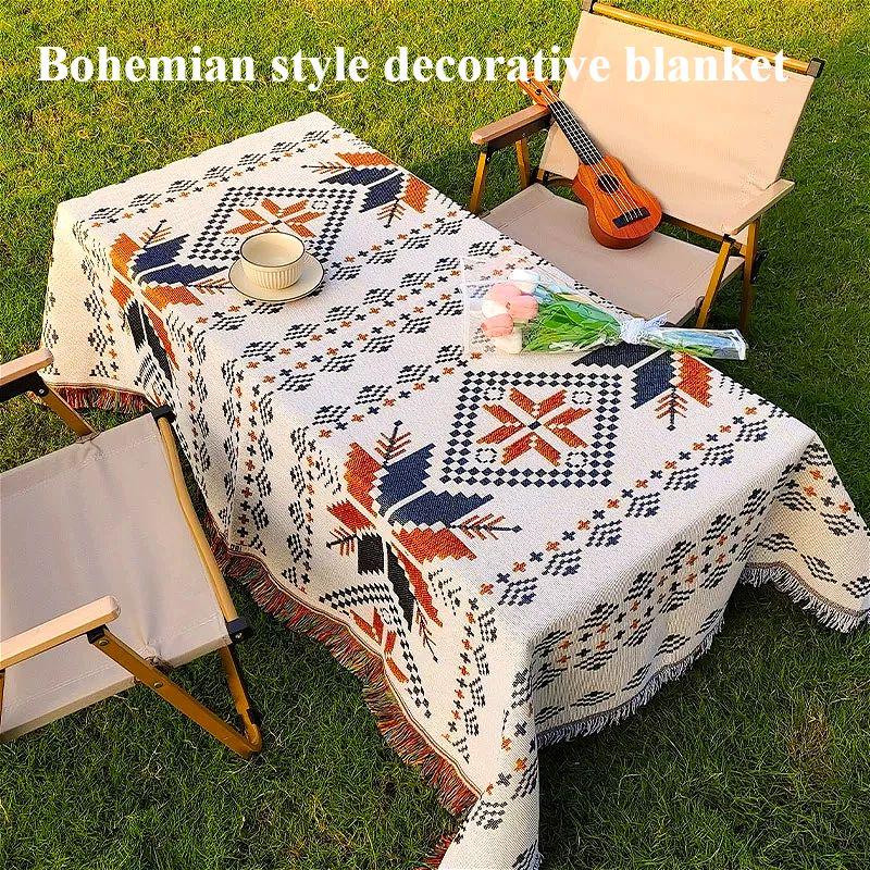 Linen Table Runner - Couverture de camping d'extérieur, Nappe décorative