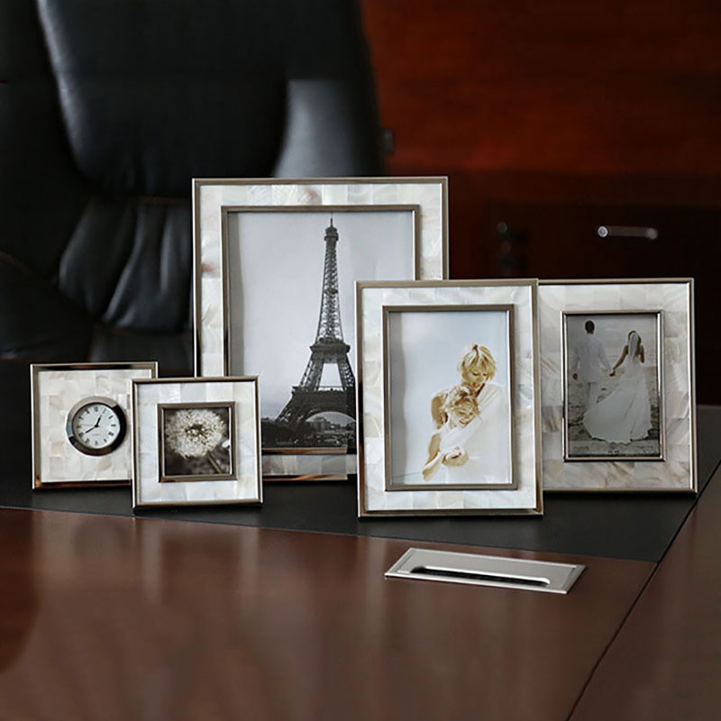 Bamboo Photo Frame - Cadres Photo décoratifs en alliage, coquille