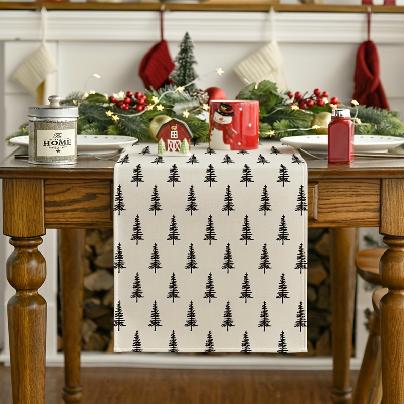 Linen Table Runner - Chemin de Table Simple pour arbre