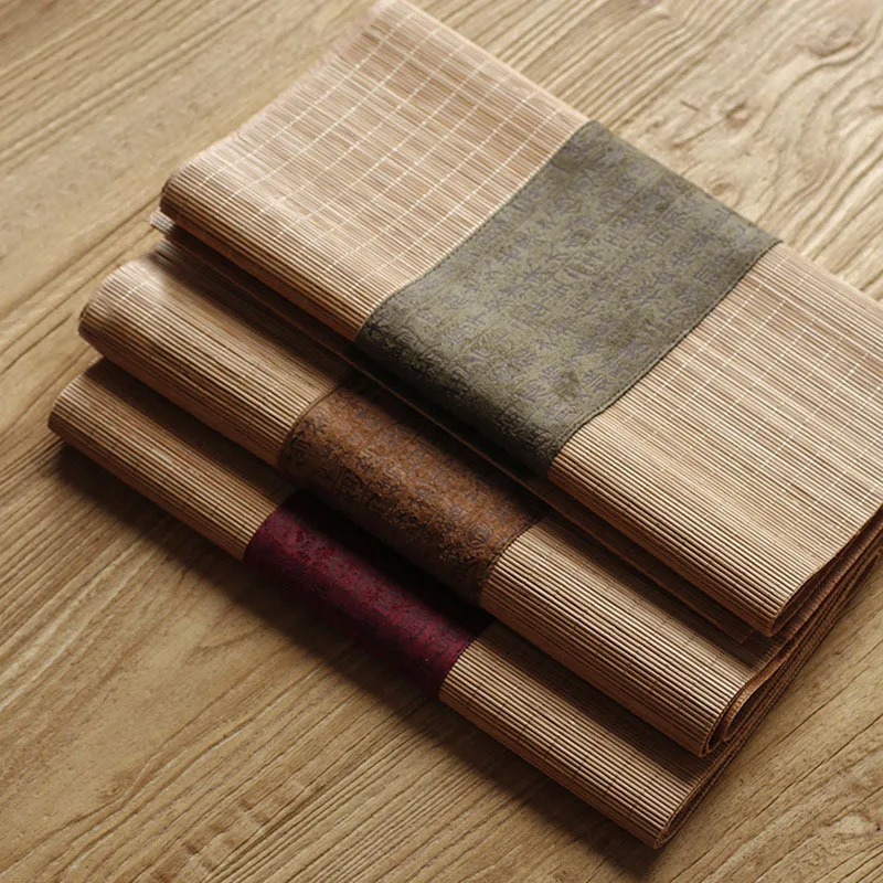 Linen Table Runner - Tapis de thé en bambou, chemin