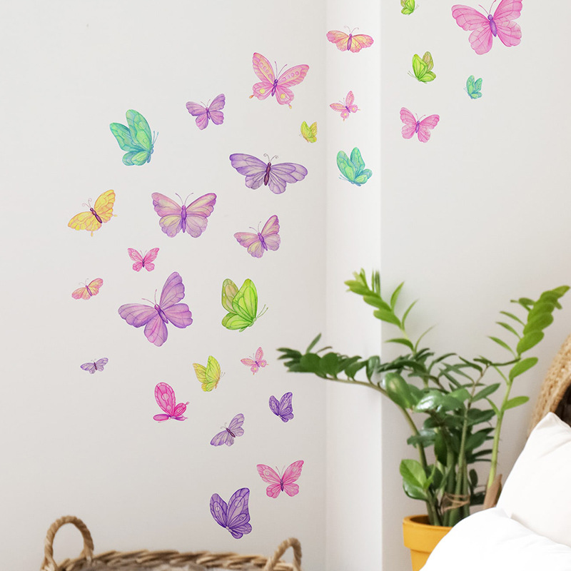 Home Decor Indonesia - Autocollants muraux papillon romantiques, décoration murale