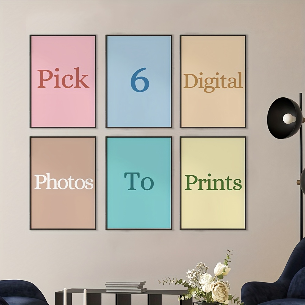 Home Decor Theme - Lot de 6 impressions sur toile
