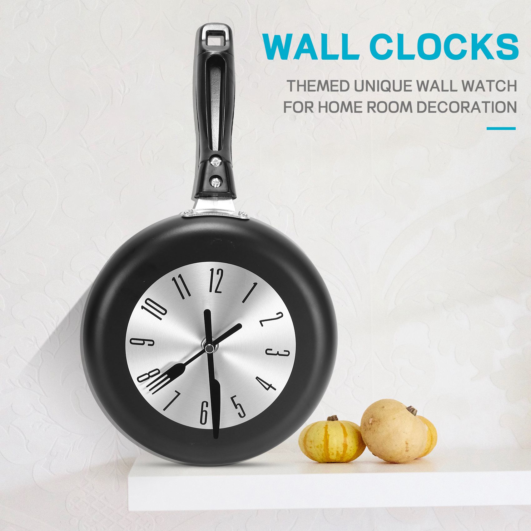 Home Decor Theme - (A95Z] Horloge murale suspendue en métal