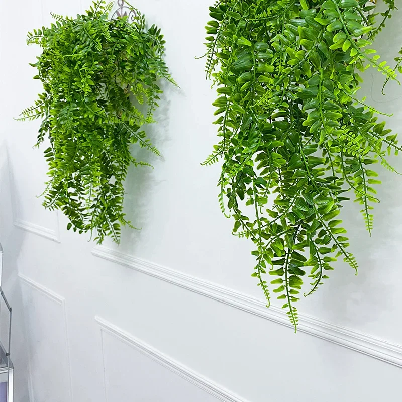 Rattan Plant Basket - Plantes artificielles suspendues 32 pouces, fausses