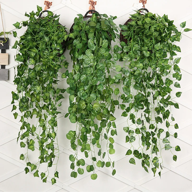 Rattan Plant Basket - Mur de Radis Vert Artificiel en