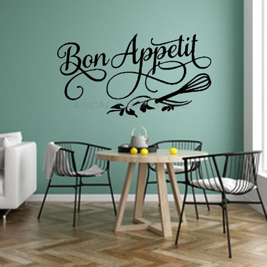 Home Decor Indonesia - Bon appétit mur décalcomanie salle à