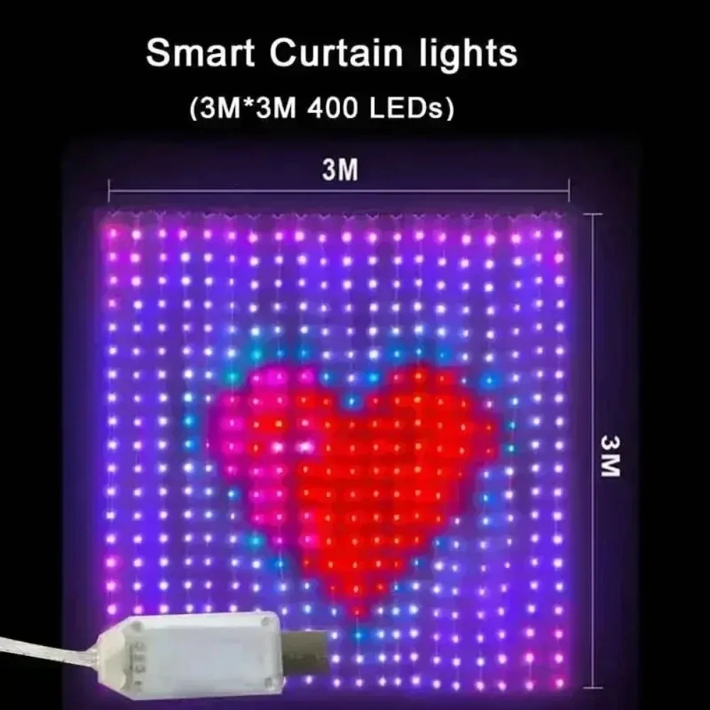 Rideaux lumineux à LED avec co - Home Decor Free App avis et prix