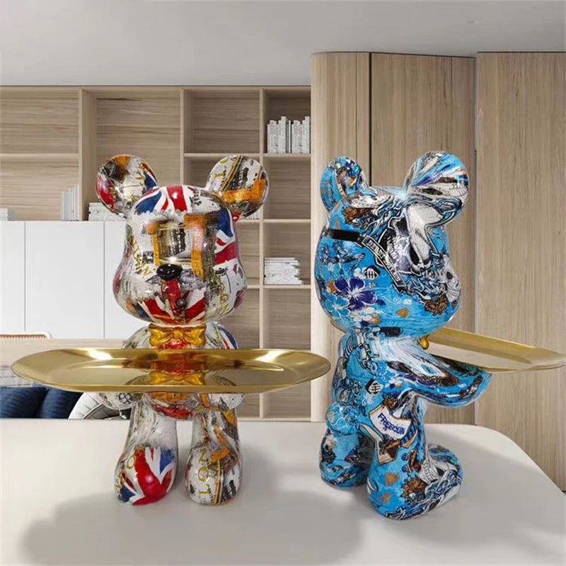 Figurine d'ours Graffiti 29cm, - Home Decor Y2K avis et prix