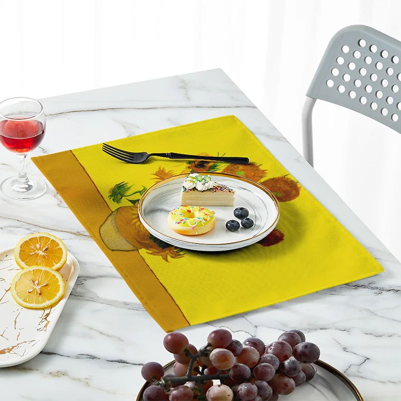 Nouveau Van Gogh peinture à l' - Linen Table Runner avis et prix