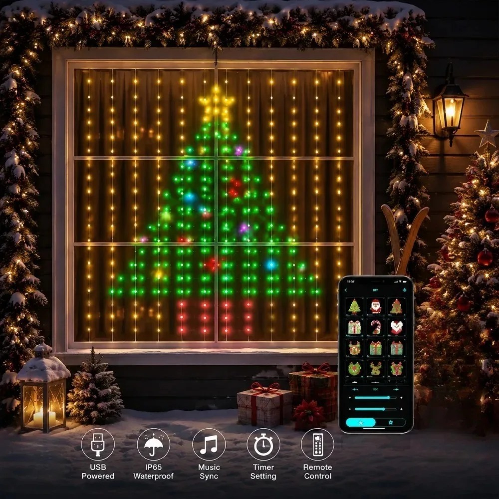Rideaux lumineux à pixels LED, - Home Decor Free App avis et prix