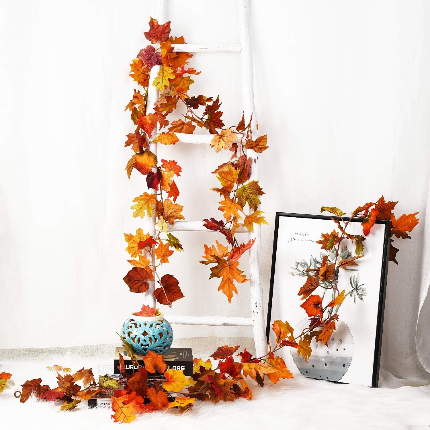 Guirlande de feuilles d'érable - Rattan Plant Basket avis et prix