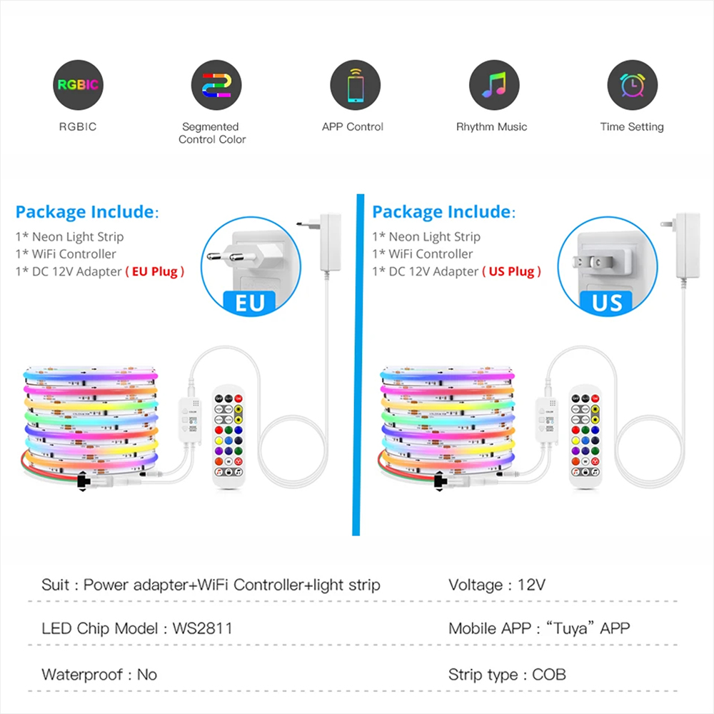 Bande LED intelligente Tuya Wi - Home Decor Free App avis et prix