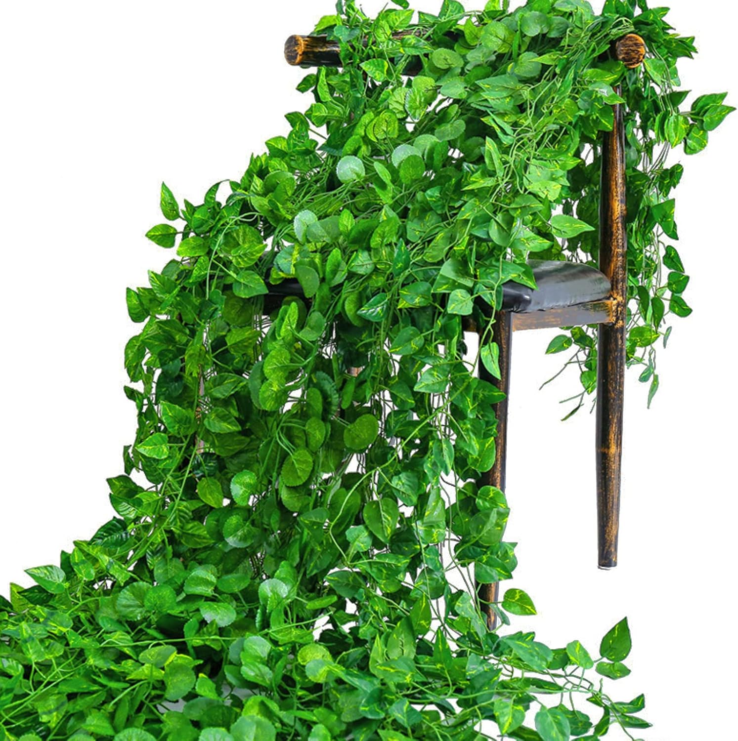 Feuilles de lierre vertes arti - Rattan Plant Basket avis et prix