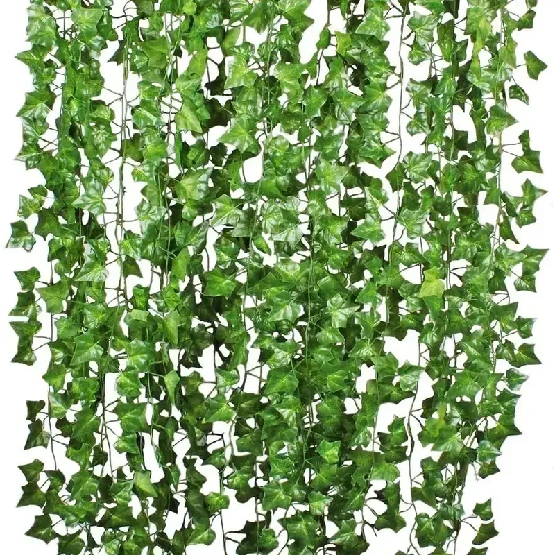 Feuilles de lierre vertes arti - Rattan Plant Basket avis et prix